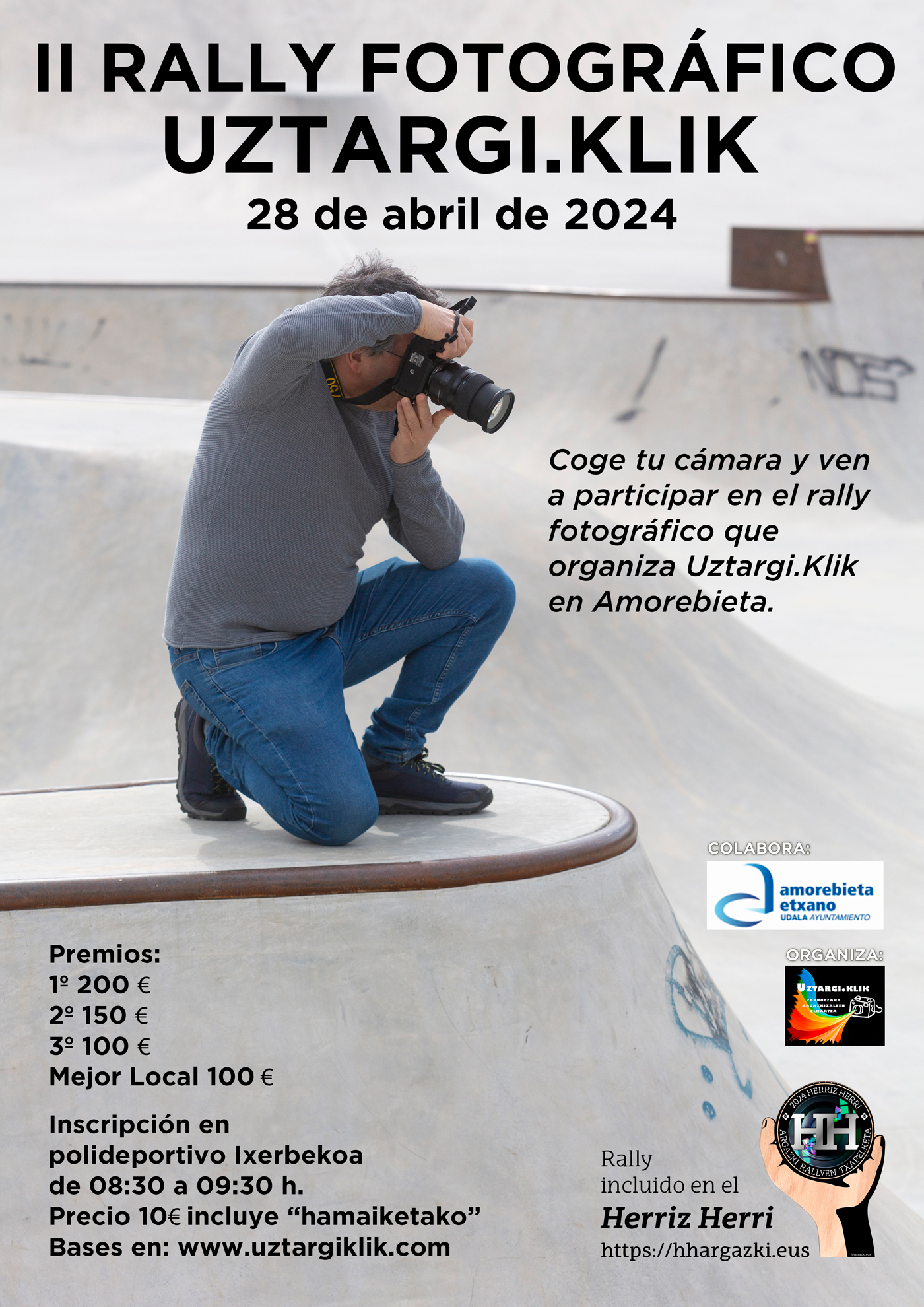 Ven a participar al rally fotográfico de Amorebieta el 28 de abril de 2024