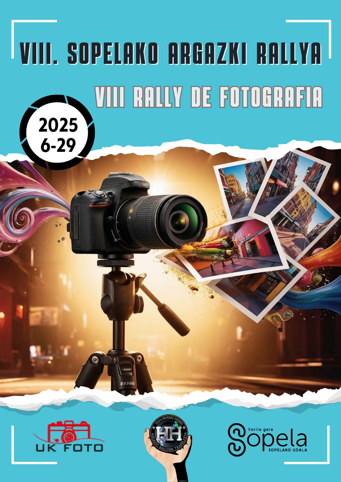 Cartel del VIII rally fotográfico de Sopela de 2025