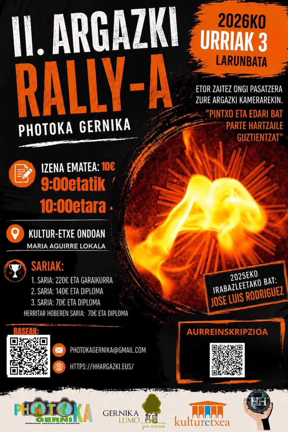 Cartel del rally fotográfico de Gernika Photoka 2026