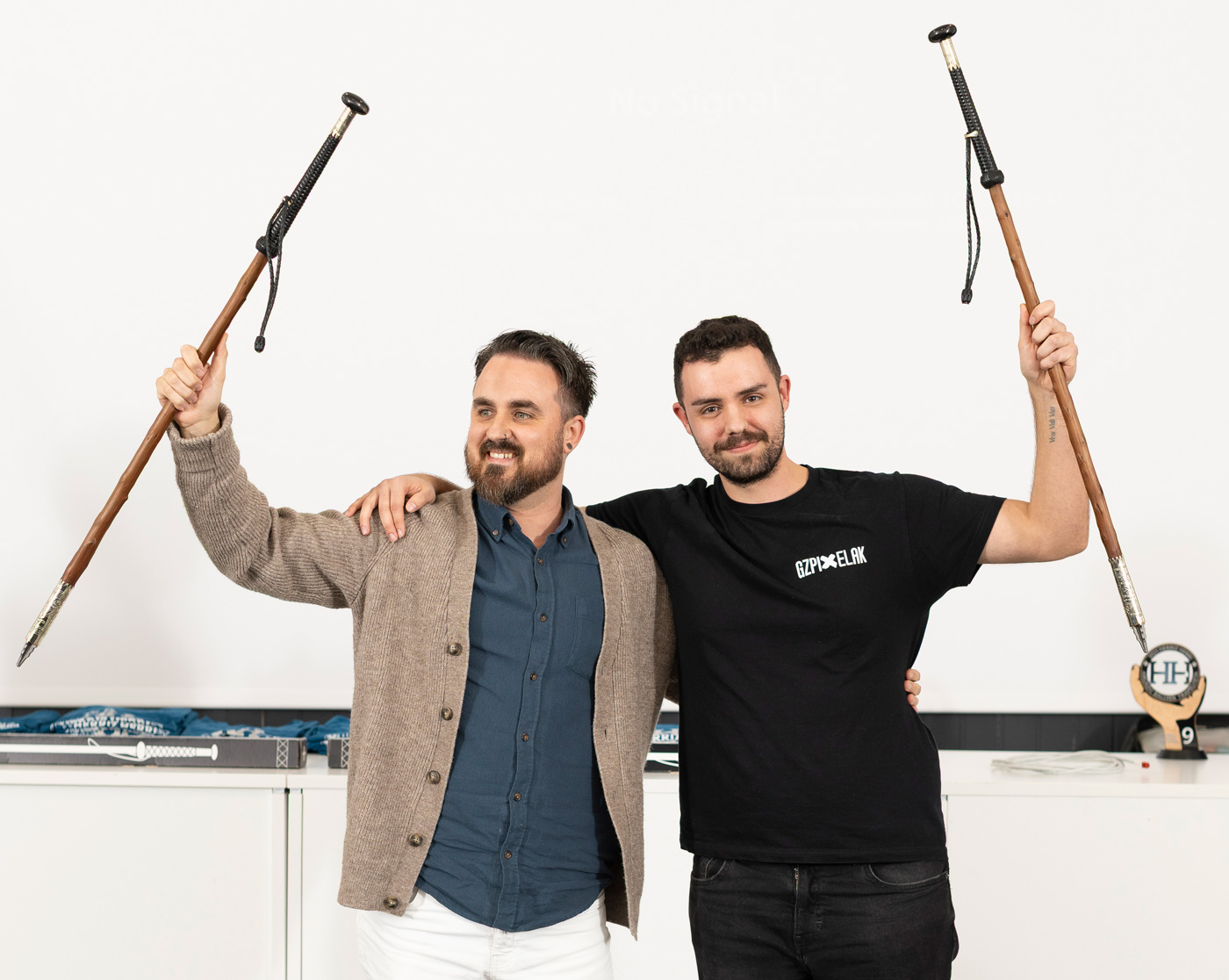 Gala de entrega de premios del Herriz Herri Euskal argazki rallien txapelketa 2026, celebración  de los ganadores del campeonato Herriz Herri de 2025, Rubén Cáceres y Gorka Echeverría 